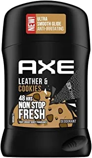 AXE Men Antiperspirant Deodorant Stick, for Long Lasting Odour Protection, Leather & Cookies, for 48 hours Irresistible Fragrance, 50ml