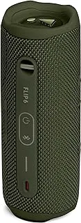 JBL Flip 6 مكبر صوت محمول IP67 مقاوم للماء مع صوت Bold JBL Original Pro ، مكبر صوت ثنائي الاتجاه ، صوت قوي وباس عميق ، بطارية 12 ساعة ، حماية شحن USB-C آمنة - أخضر ، JBLFLIP6GREN