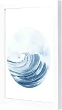 LOWHA wave ocean Wooden Framed Wall Art painting with White frame 23x33x2cm By LOWHA