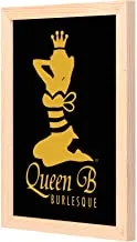 LOWHA queen burlesque Wall Art with Pan Wood framed Ready to hang for home, bed room, office living room Home decor hand made wooden color 23 x 33cm By LOWHA