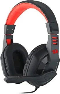 سماعة رأس Redragon ARES H120 للألعاب ، سماعات رأس سلكية فوق الأذن للألعاب مع ميكروفون مدمج لتقليل الضوضاء ، لأجهزة الكمبيوتر ، الكمبيوتر المحمول ، الجهاز اللوحي ، PS4 ، Xbox One