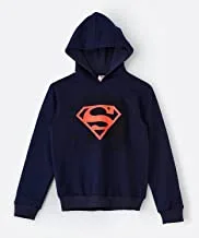 Superman Hooded Sweatshirt for Senior Boys - Black, 9-10 Year