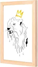 LOWHA lion queen Wall Art with Pan Wood framed Ready to hang for home, bed room, office living room Home decor hand made wooden color 23 x 33cm By LOWHA