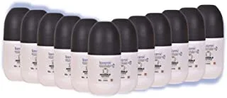 12 PCS Lavarov Antiperspirant Deodorant Roll-On for Men Invinsible (White & Black) (12pcs x 75ml)