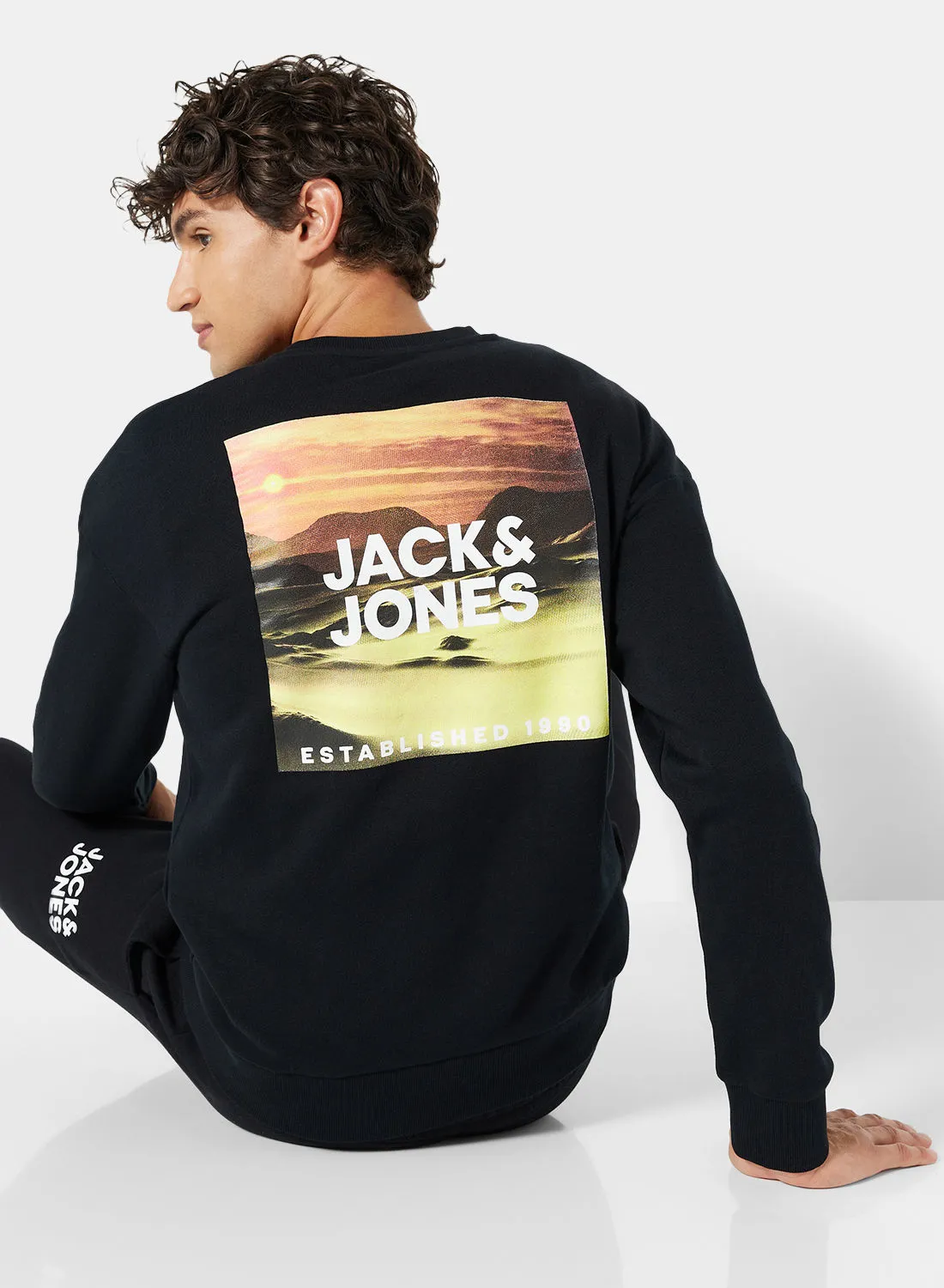 JACK & JONES Back Graphic Logo Sweatshirt