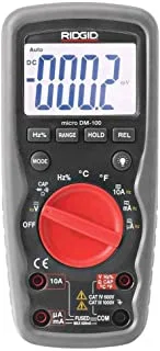 Ridgid DM-100 Digital Multimeter, Grey/Orange