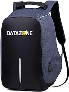Backpack, Professional Stylish Large Unisex from Datazone, Anti-theft with USB Charging Port for Laptops, Notebooks and Personal Items for Work, Travel and School DZ-904 Blue