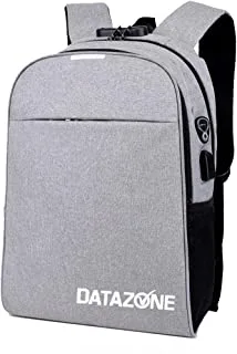 حقيبة ظهر داتا زون للجنسين متعددة الأغراض مضادة للسرقة ومنفذ شحن USB وسماعة رأس ومنفذ PIN قفل للكمبيوتر حقائب يومية للمدرسة وسفر العمل DZ-BP2064 (رمادي)