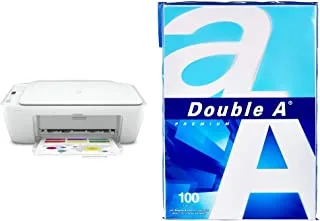 HP DeskJet 2710 Printer, All-in-One - Wireless, Print, Copy & Scan Inkjet Printer & DOUBLE A Premium 100 Sheet Pkt A4 Paper 80 gsm, DA001761