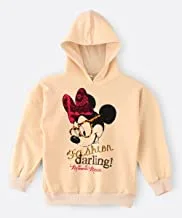 Minnie Mouse Hooded Sweatshirt for Senior Girls - Tan, 9-10 Year