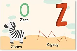 Funz Z Alphabet Letter Printed Boards Animal Pattern Frames Matching Puzzle Game Educational Preschool Learning Toys Gift for Preschool Kids Size 60*40cm