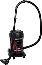 Toshiba 1800 W Drum Vacuum Cleaner, 20 Litre Capacity, Black/Red