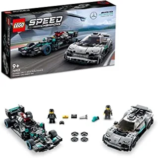 LEGO® Speed Champions Mercedes-AMG F1 W12 E Performance & Mercedes-AMG Project One 76909 Building Blocks Toy Car Set; Toys for Boys, Girls, and Kids (564 Pieces)