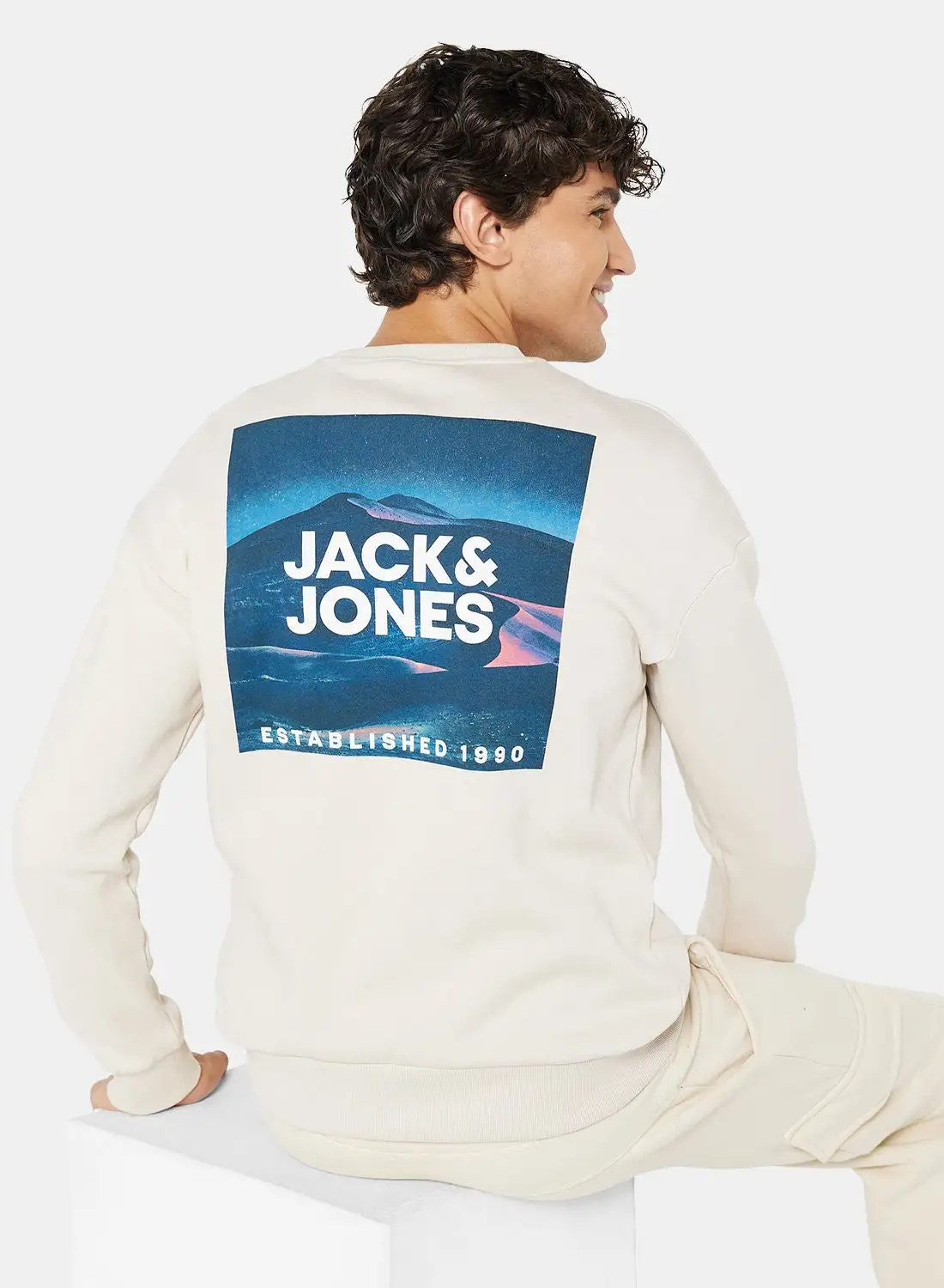 JACK & JONES Back Graphic Logo Sweatshirt