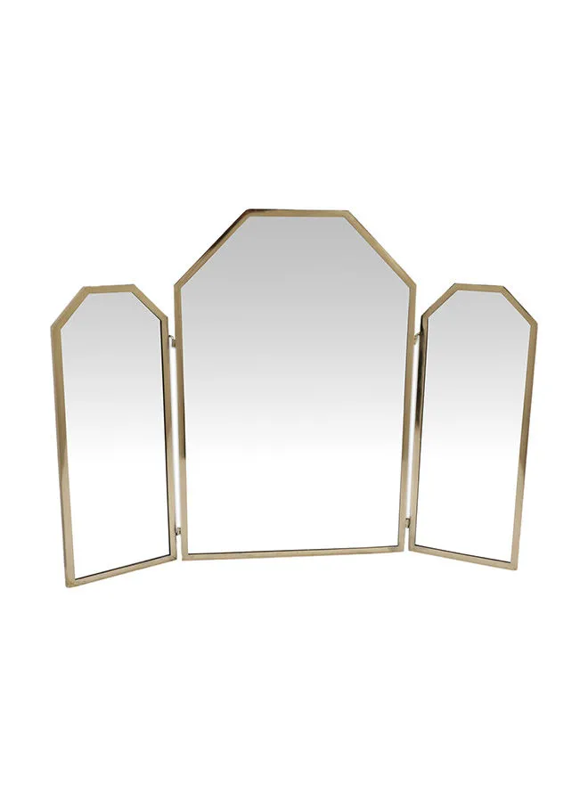 ebb & flow Wall Mirror Three Way Gold 83x58.5centimeter