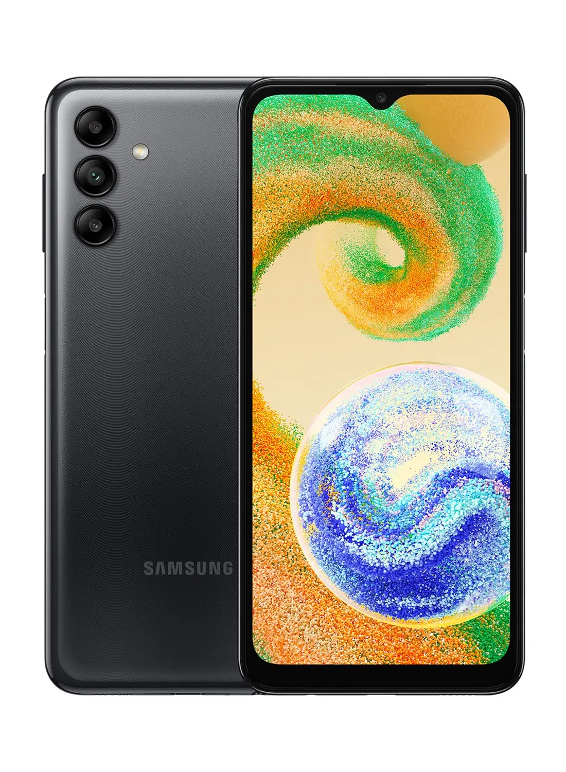 هاتف Samsung Galaxy A04s ثنائي الشريحة باللون الأسود ، وذاكرة وصول عشوائي (RAM) سعة 4 جيجابايت ، وذاكرة وصول عشوائي (RAM) سعة 64 جيجابايت ، ومزود بخدمة 4G LTE - إصدار الشرق الأوسط