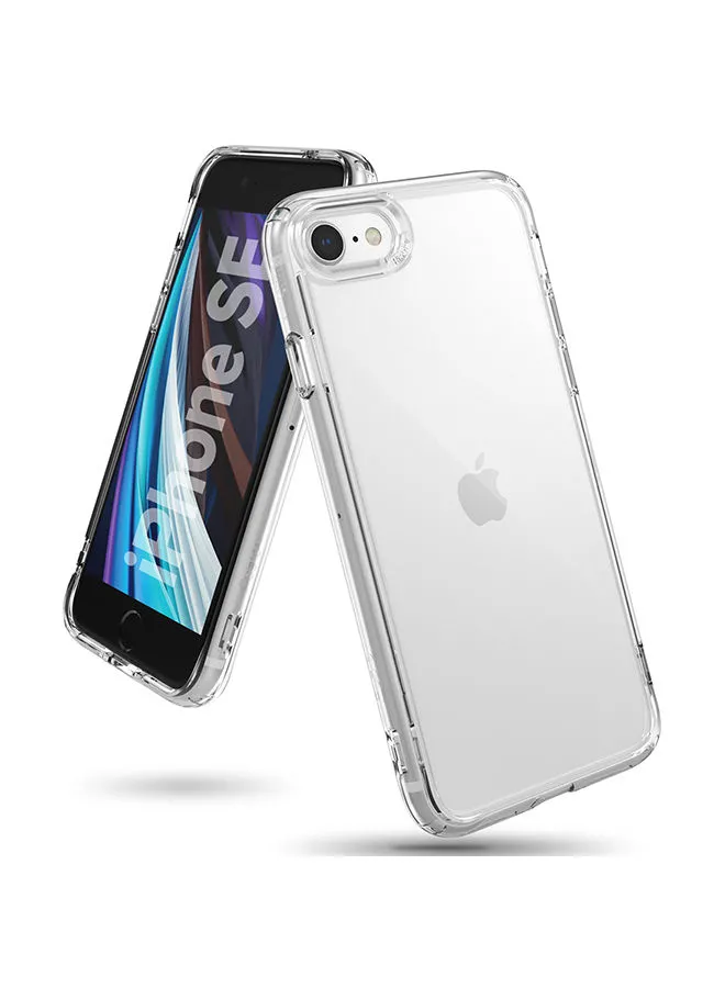رينجكي فيوجن ممتص للصدمات شفاف بتقنية تخفيف التأثير القوي بغطاء واقٍ مرتفع لهاتف Apple iPhone SE 2020 / iPhone 8/7 شفاف
