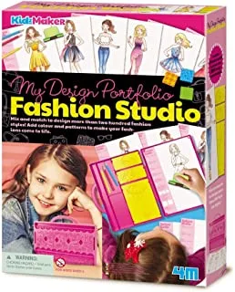 4M 404720 My Design Portfolio Fashion Studio Playset, Multi-Colour