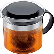 Bodum Bistro Nouveau Tea Pot with plastic filter,Black 1.0 L ,1875-01