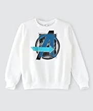 Avengers Sweatshirt for Senior Boys - White, 8-9 Year