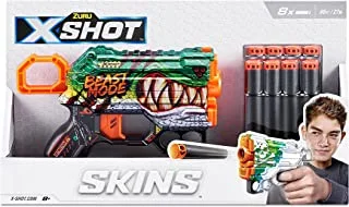 X-SHOT Excel Skins Menace Beast Out, Fire distances of up to 27m / 90 feet, 8X Air Pocket Technology Foam Darts