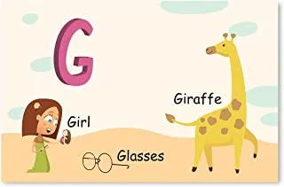 Funz G Alphabet Letter Printed Boards Animal Pattern Frames Matching Puzzle Game Educational Preschool Learning Toys Gift for Preschool Kids Size 60*40cm