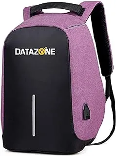 Backpack, Professional Stylish Large Unisex from Datazone, Anti-theft with USB Charging Port for Laptops, Notebooks and Personal Items for Work, Travel and School DZ-904 Violet