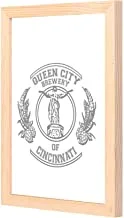 LOWHA queen city brewery Wall Art with Pan Wood framed Ready to hang for home, bed room, office living room Home decor hand made wooden color 23 x 33cm By LOWHA