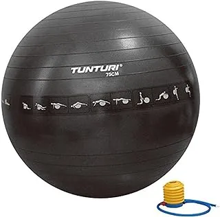 Tunturi Gymball 75cm, Black, Anti Burst