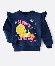 Looney Tunes Tweety Sweatshirt for Infant Girls - Navy, 18-24months