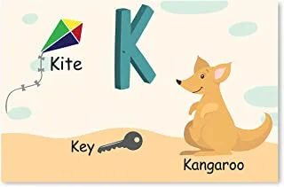 Funz K Alphabet Letter Printed Boards Animal Pattern Frames Matching Puzzle Game Educational Preschool Learning Toys Gift for Preschool Kids Size 45*30cm
