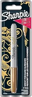 Sharpie Fine Tip Permanent Marker In Blister Pack, 1.4 Mm Line Width, Metallic Gold