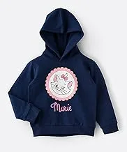 Marie Hooded Sweatshirt for Infant Girls - Navy, 18-24months