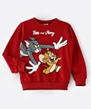 Tom & Jerry Sweatshirt for Junior Boys - Red-2-3 Year