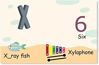 Funz X Alphabet Letter Printed Flash Card Animal Pattern Board Matching Puzzle Game Educational Preschool Learning Toys Gift for Preschool Kids Size 22*15cm