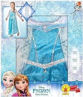 Rubies Costumes Disney Frozen Movie Queen Elsa Deluxe Costume Box Set, Large 7-8 Years
