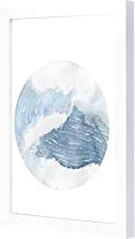 LOWHA water color ocean Wooden Framed Wall Art painting with White frame 23x33x2cm By LOWHA