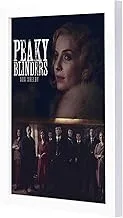 LOWHA Peaky blinder 3 لوحة فنية جدارية للديكور بإطار خشبي إطار أبيض 23x33x2cm بواسطة LOWHA