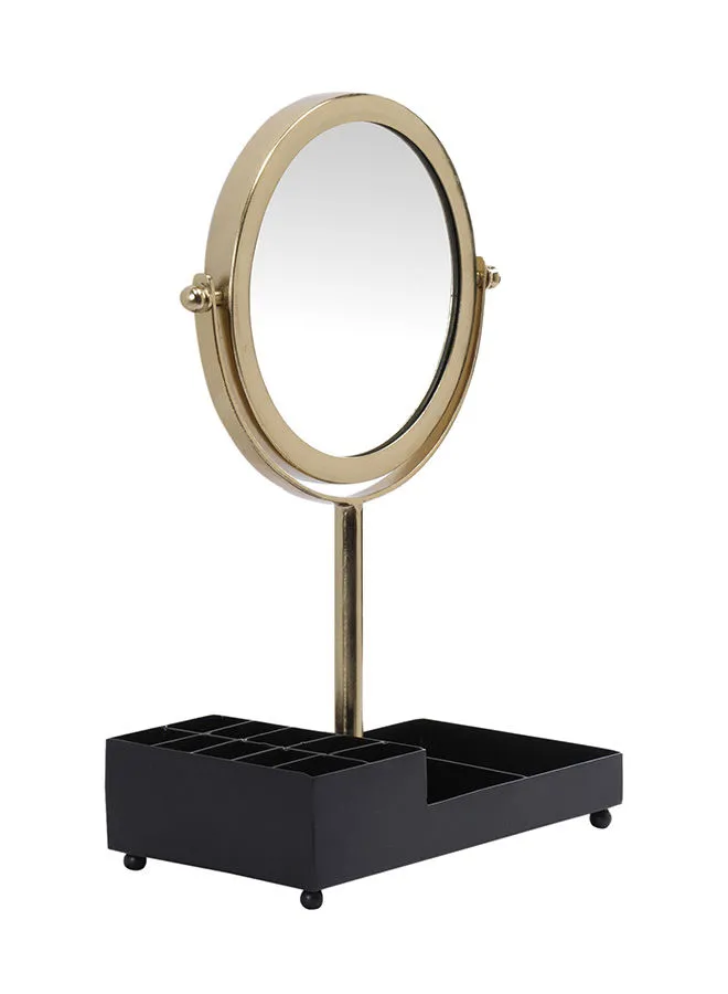 Switch Jewelry Storage Vanity Mirror Gold 23x12.4x29centimeter