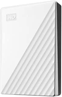 WD 5TB My Passport Portable External Hard Drive with password protection and auto backup software, White - WDBPKJ0050BWT-WESN