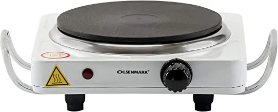 Single electric stove olsenmark 1500w OMHP2288, SILVER