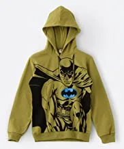 Batman hooded sweatshirt for senior boys - green, 8-9 year