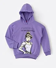 Cinderella Hooded Sweatshirt for Senior Girls - Purple, 13-14 Year