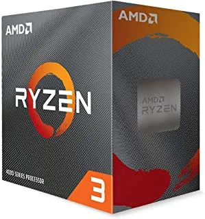 AMD Ryzen 3 4100 Desktop Processor 4 core/8 thread, 6 MB cache, up to 4.0 GHz max boost, black, AMD Ryzen 5 4100