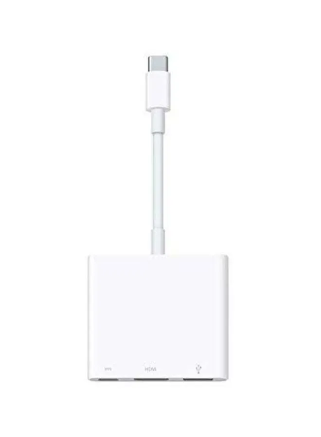 محول USB-C إلى AV الرقمي متعدد المنافذ من Apple أبيض