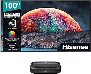 Hisense 100 Inch Laser TV 4K HDR Android TV HDMI 2.1 Pure Color Cinema Experience - 100L9G (2022 Model)