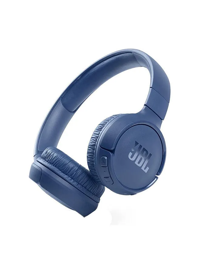 JBL Tune 510Bt Wireless On-Ear Headphones - Pure Bass - 40H Battery - Speed Charge - Fast Usb Type-C - Foldable Blue