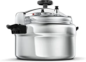 ALSAIF ( Lora ) Aluminum Pressure Cooker Size: 7 Liter, Color: Silver Model: K91007