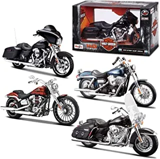 Maisto 1:12 harley davidson motorcycles Assorted - style may wary, Multicolor, M32320