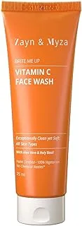 Zayn & Myza Brite Me Up Vitamin C Tube Face Wash, With Aloe Vera and Holy Basil, For All Skin Types, Halal Vegetarian, 75 Ml